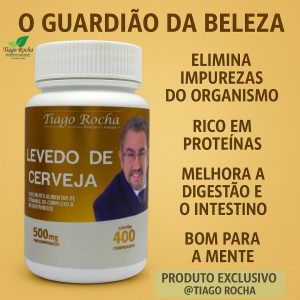 Levedo de cerveja Tiago Rocha 400 comprimidos