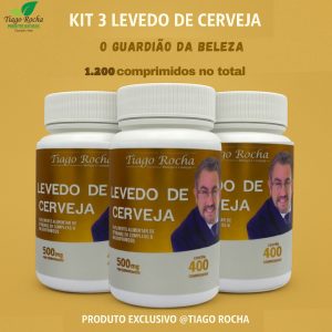 KIT3 Levedo de cerveja Pele intestino mente
