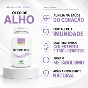 IMUNIDADE - ÓLEO DE ALHO - 60 CÁPSULAS 250 mg