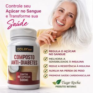 Composto Anti-Diabetes 60 Cápsulas insulina natural