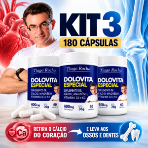 Kit3 Dolovita Especial Tiago Rocha coração sem calcificação