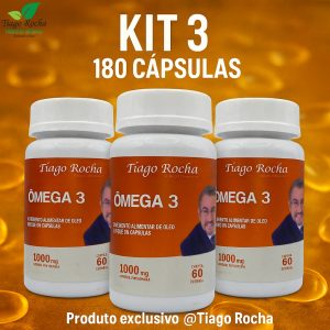 Kit3 ômega3 Tiago Rocha Original 180 cápsulas