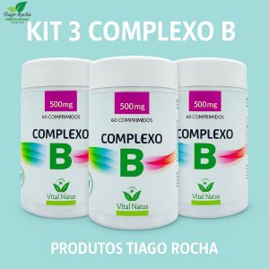 Kit3 Complexo B com B1 B2 B3 B5 B6 B9 B12