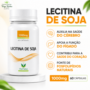 Lecitina de Soja amiga do fígado e cérebro 1g