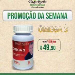 ômega3 Tiago Rocha DHA 0200mg EPA 0400mg Original águas geladas e profundas 60 Cápsulas 1000 mg