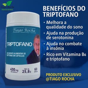 Triptofano Tiago Rocha 60 Cápsulas 860mg dia