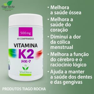 Vitamina K2 (MK7 Menaquinona) 60 Cápsulas 65mcg