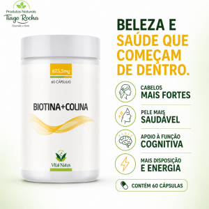 BIOTINA E COLINA 625,5mg c/60 CAPSULAS