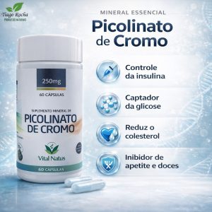 Picolinato de Cromo 250mg 60 Cáps