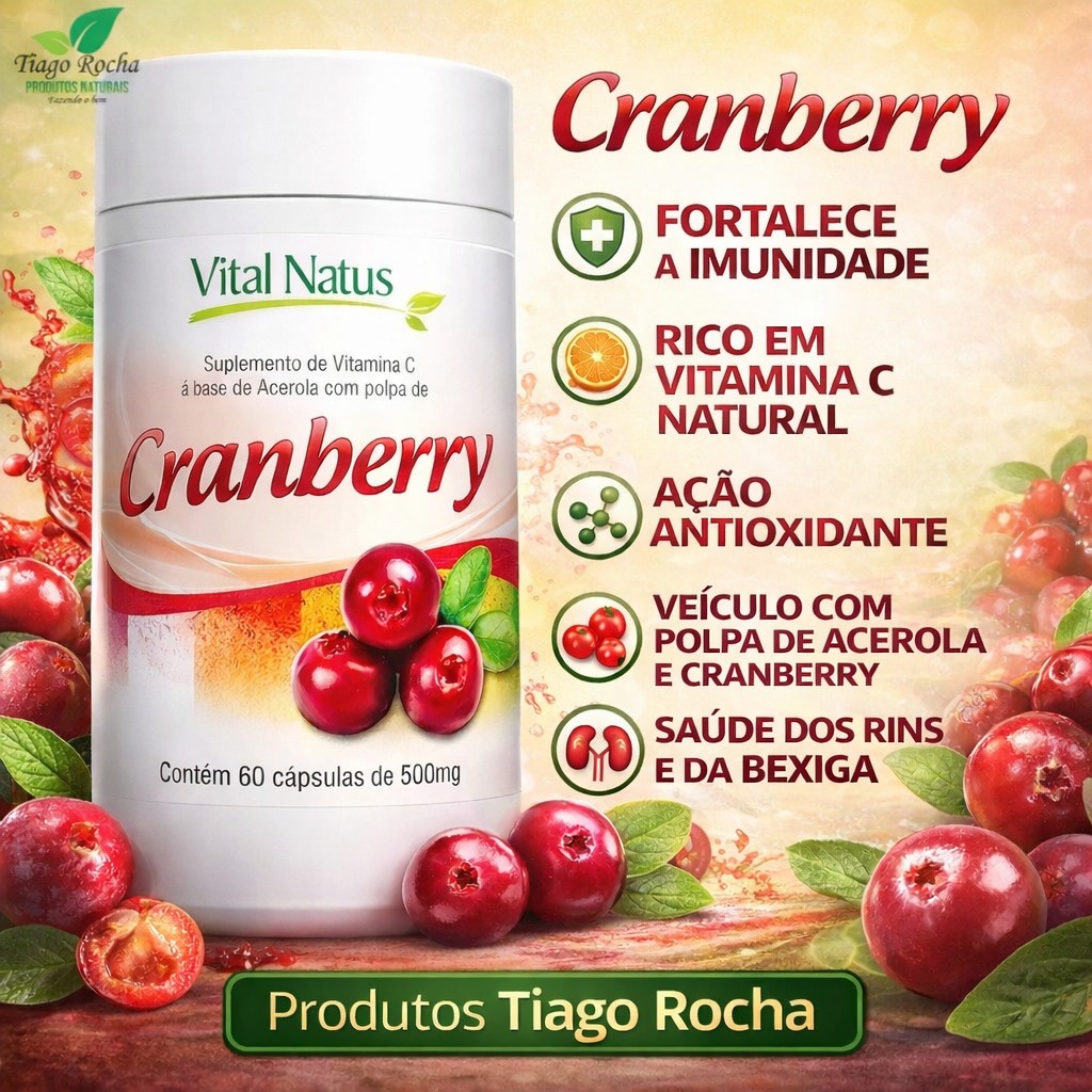 Cranbrerry 60 cápsulas coração rins e bexiga