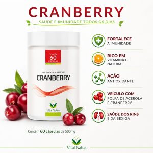 Cranbrerry 60 cápsulas coração rins e bexiga