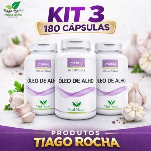 Kit3 Óleo de alho 180 cápsulas Imunidade