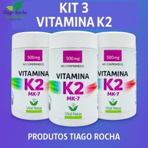 KIT3 Vitamina K2 saúde óssea e coração