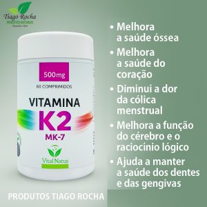 Vitamina K2 (MK7 Menaquinona) 60 Cápsulas 65mcg