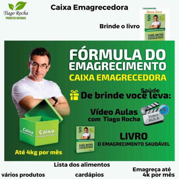 Caixa Emagrecedora Brinde vídeo aulas e Livro