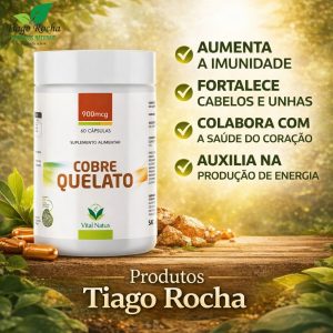 Cobre Quelato 900mcg cardiovascular anti inflamatório