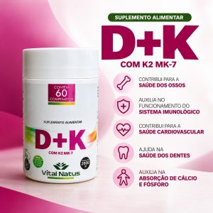 VITAMINAS D+K 500 mg C/ 60 CAPSULAS 100% PURO