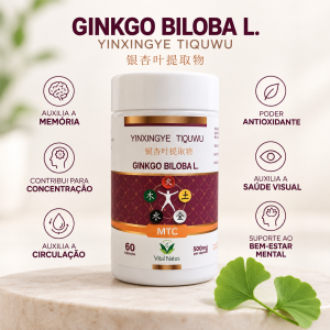 Ginkgo Biloba - Saúde Mental 500mg 60 cáps.