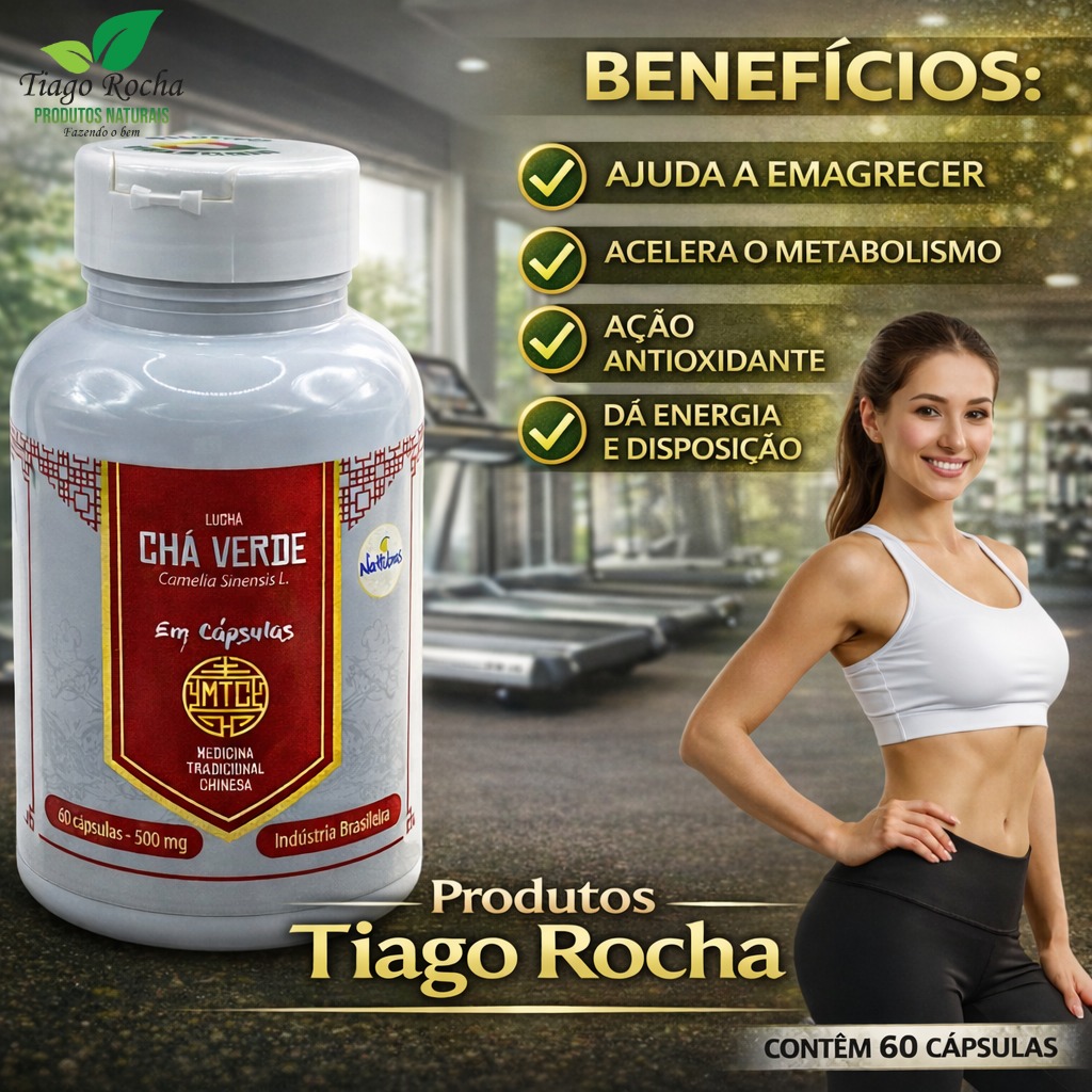 CHÁ VERDE emagrecedor 60 cápsulas