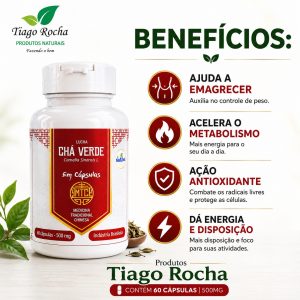 CHÁ VERDE emagrecedor 60 cápsulas