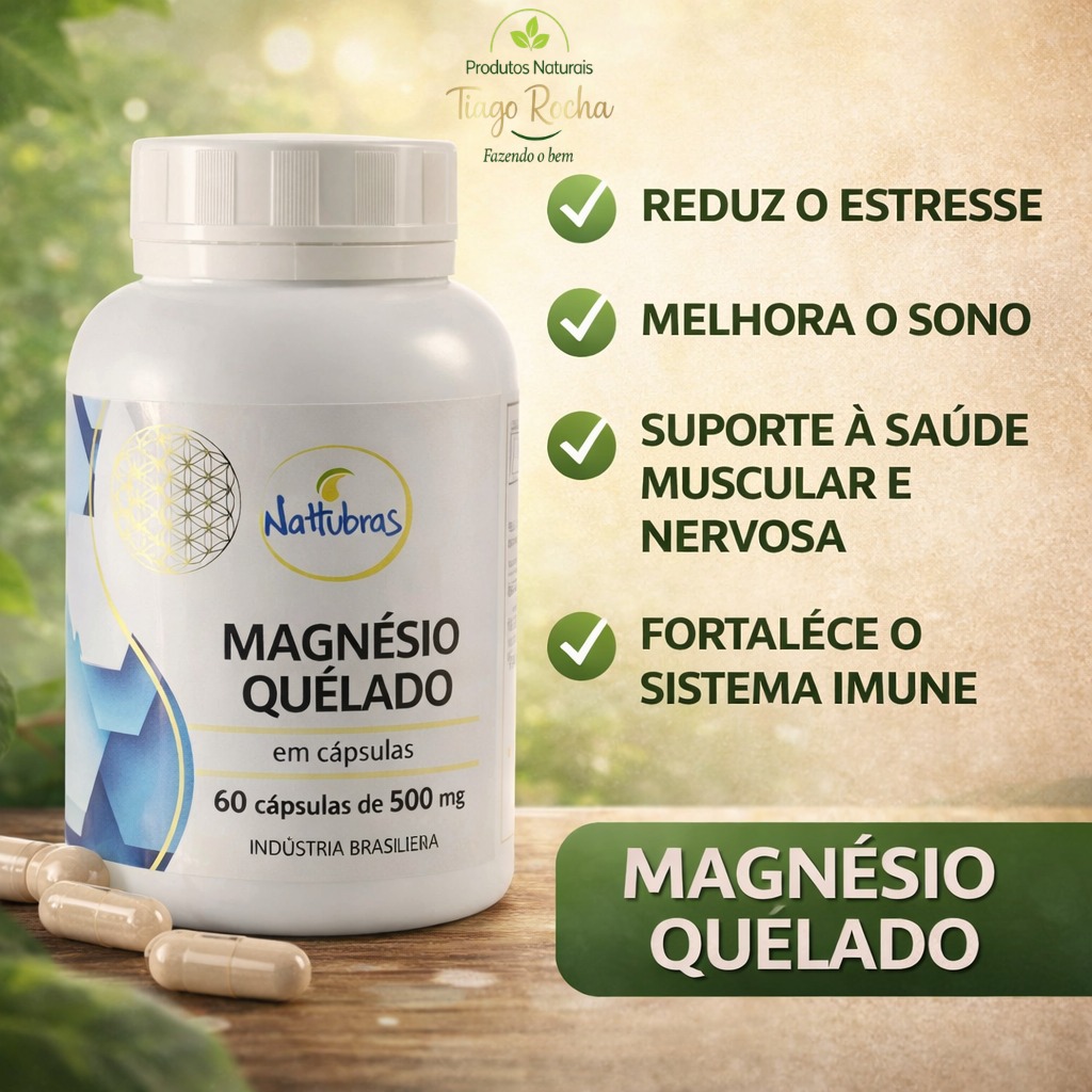 MAGNESIO QUELATO 60 Cápsulas 500mg