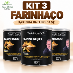 Kit3 Farinhaço Farinha da Felicidade Energia Tirosina/Dopamina840g