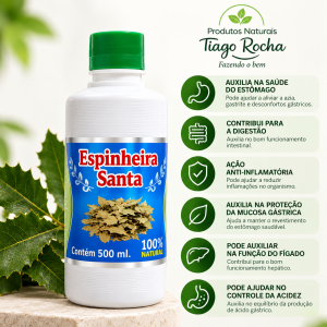 ESPINHEIRA SANTA 500ml ( Azia, H.pilory, gastrite, ulceras))