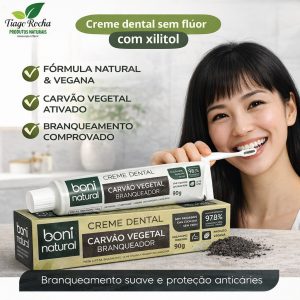 Creme dental Vegano Carvão vegetal 90g