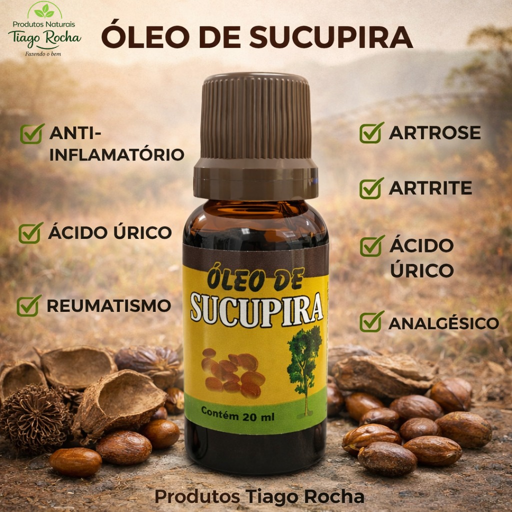 Óleo de Sucupira 20ml Anti-Inflamatório
