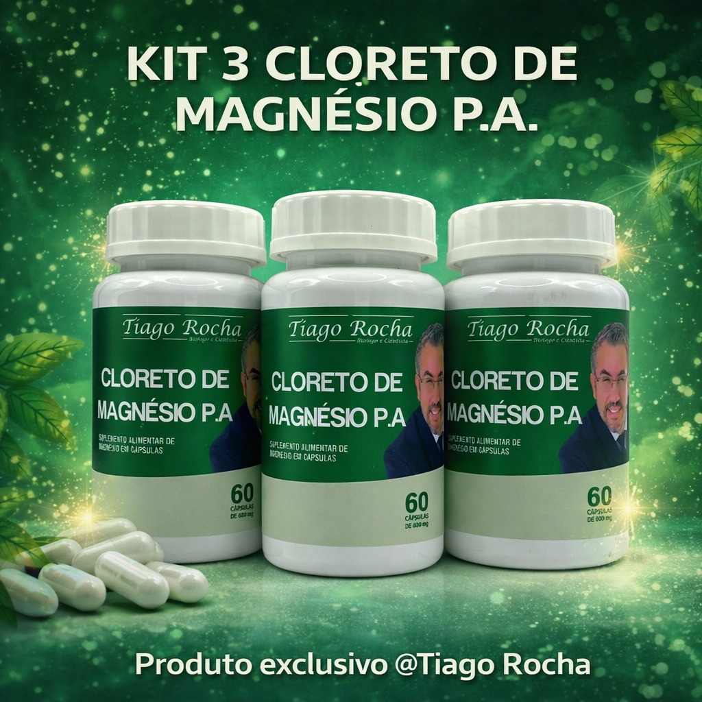 Kit3 Cloreto Magnésio PA Amigo do coração