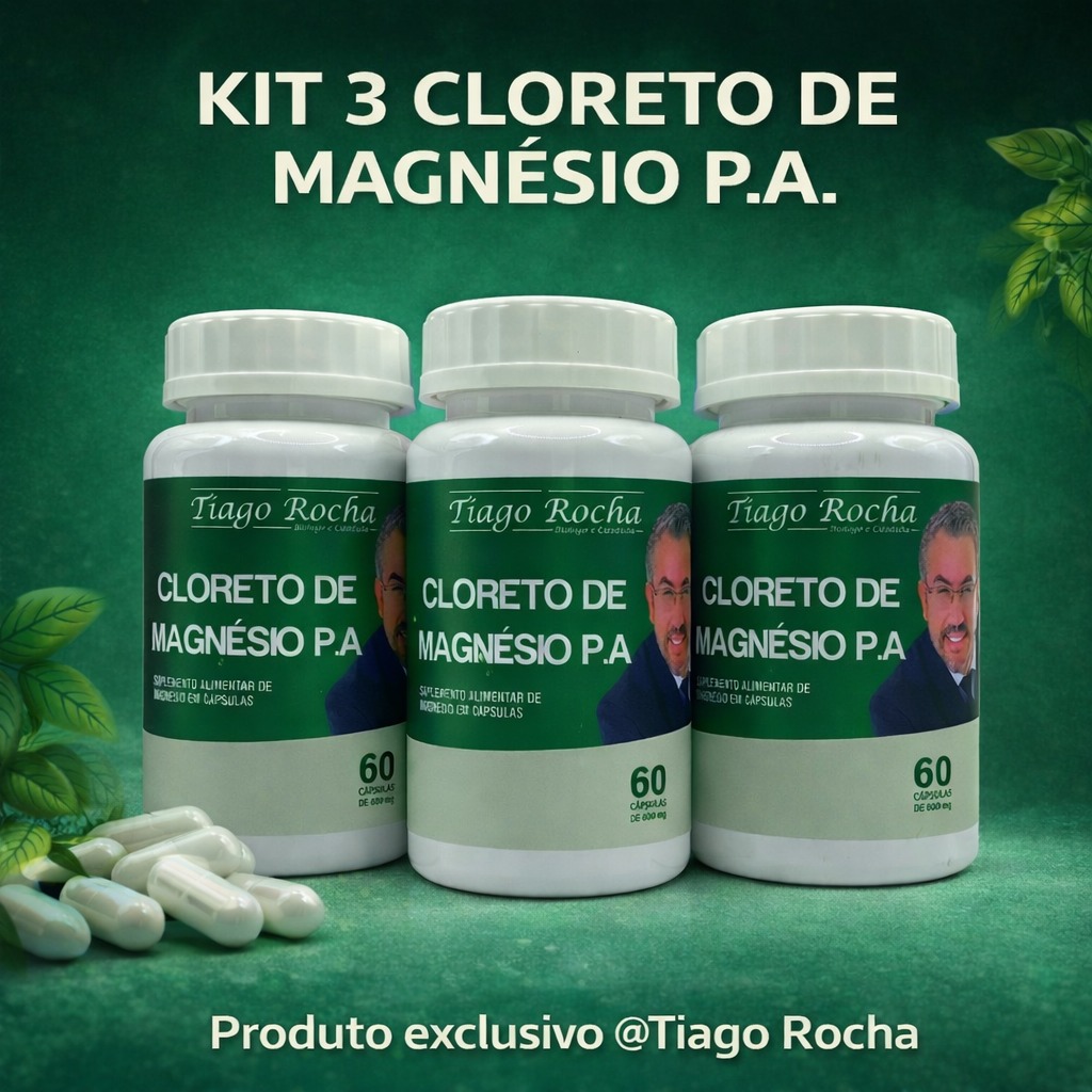 Kit3 Cloreto Magnésio PA Amigo do coração