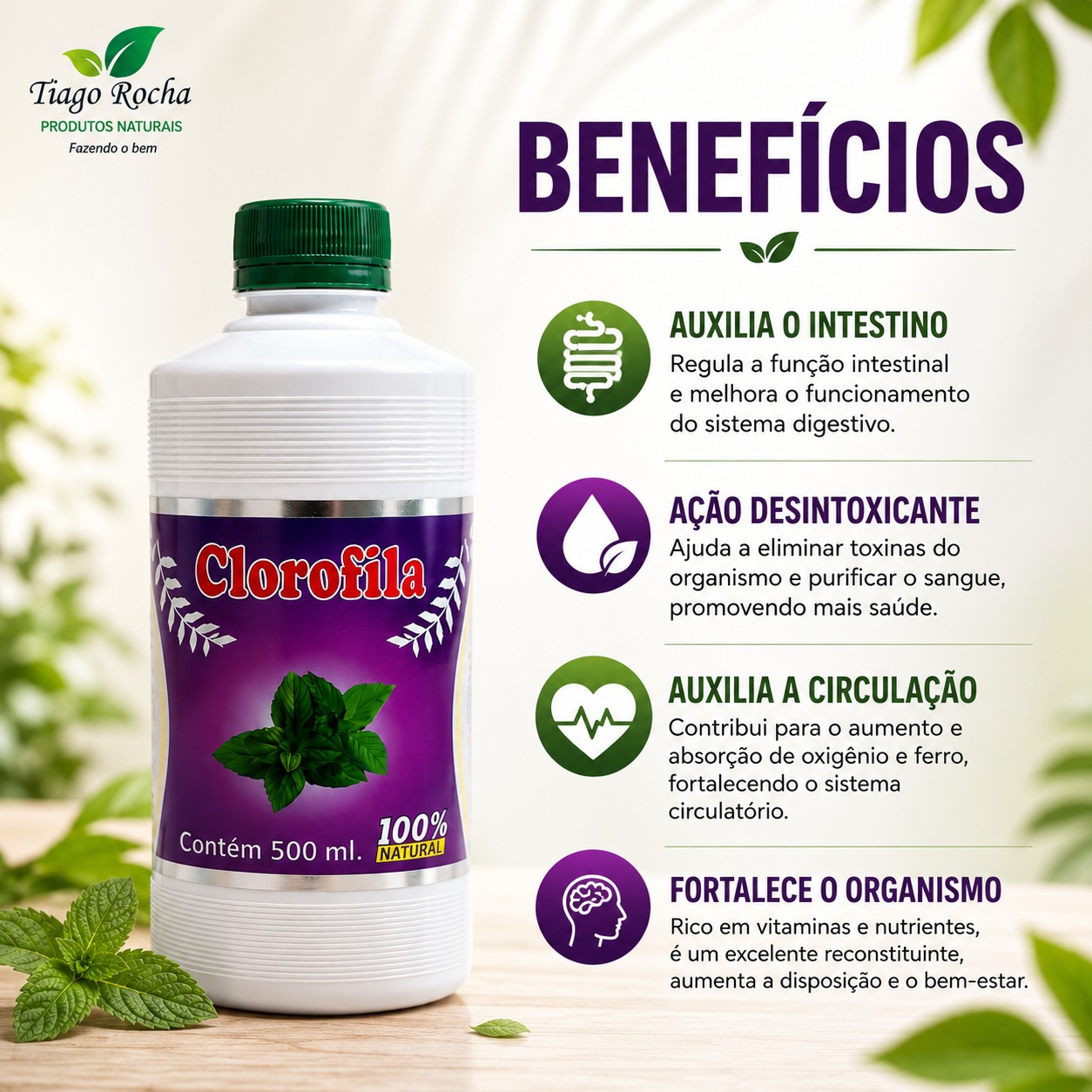 CLOROFILA 500ML 100% natural