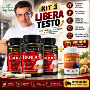 kit3 LIBERAtesto Tiago Rocha Libera a Testosterona