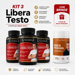 kit3 LIBERAtesto Tiago Rocha Libera a Testosterona