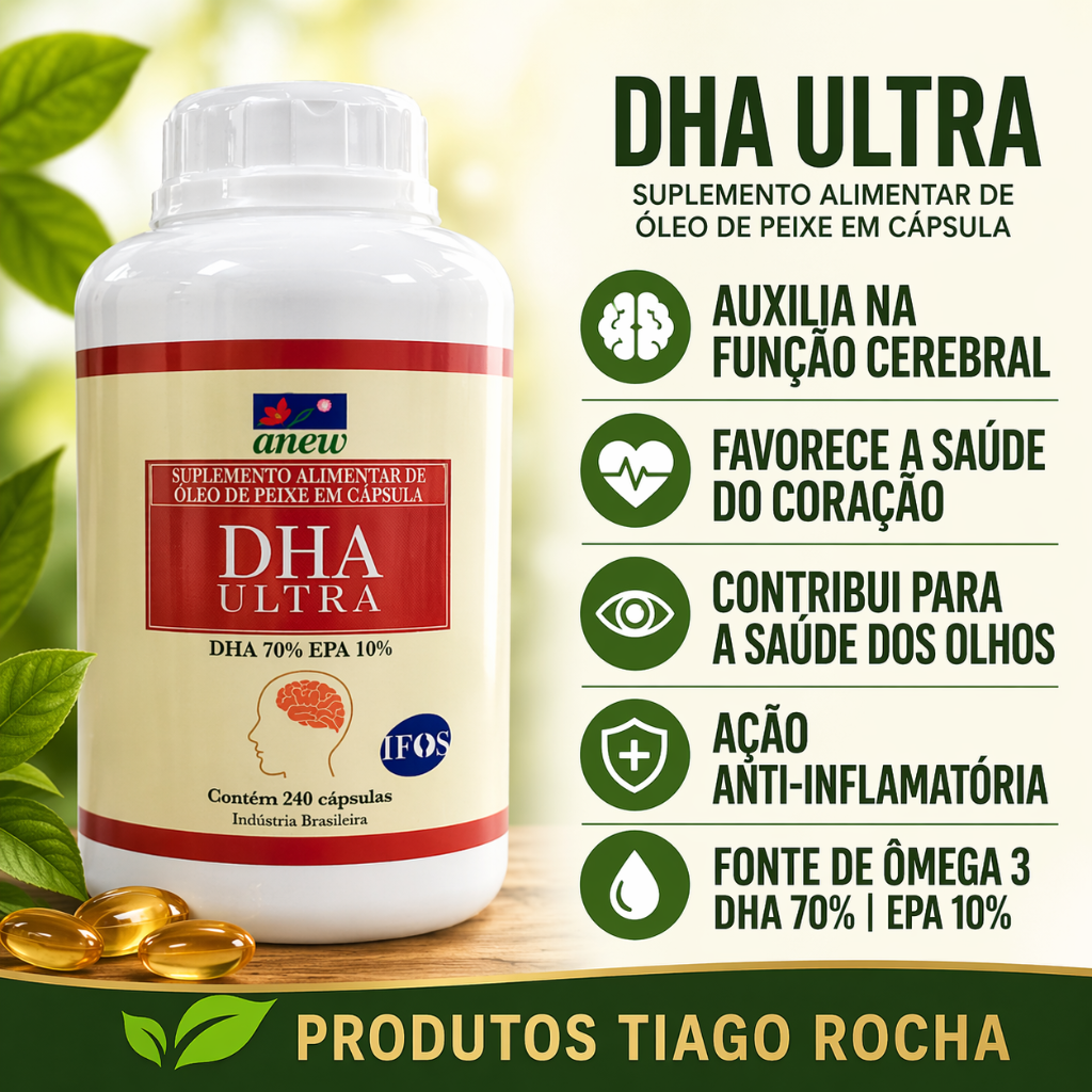 Super DHA Ultra 240 cápsulas ômega 70% DHA 1400mg para o cérebro