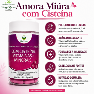 Amora Miura com Cisteina Minerais e Vitaminas