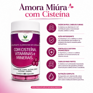 Amora Miura com Cisteina Minerais e Vitaminas