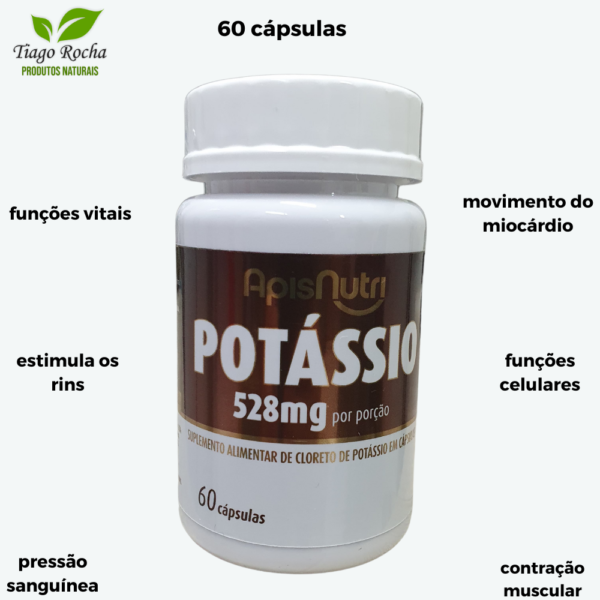 Potássio Quelato 60 cápsulas Coração AVC