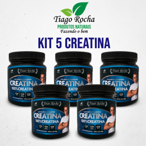kit5 potes Creatina Tiago Rocha 1500g sai a R$97,80 cada