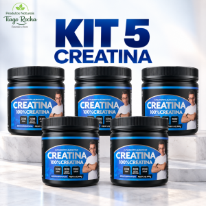 kit5 potes Creatina Tiago Rocha 1500g sai a R$97,80 cada