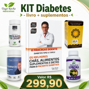 KiT Diabetes Livro e suplementos