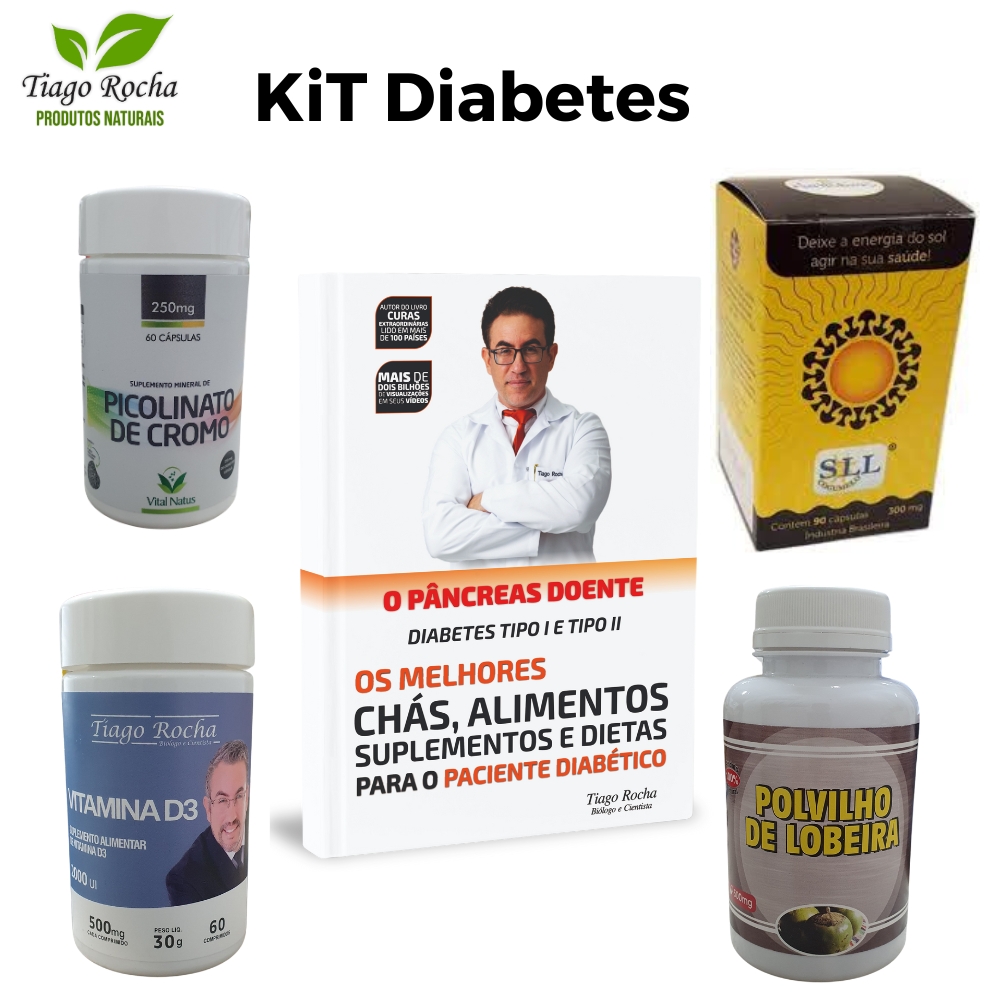 KiT Diabetes Livro e suplementos