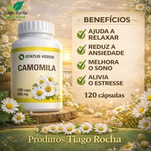 Calmante Flor da Camomila 120 cápsulas
