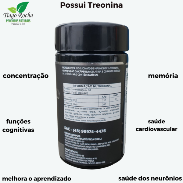 Magnésio Treonato 1100mg dose diária