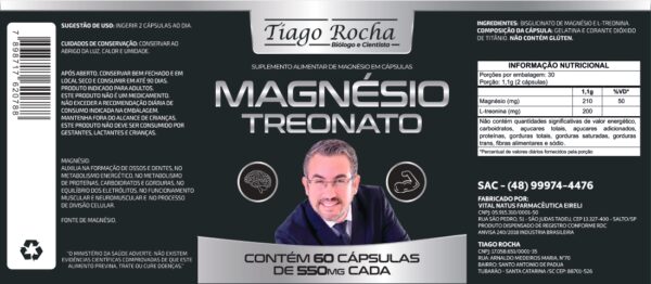 Magnésio Treonato 1100mg dose diária