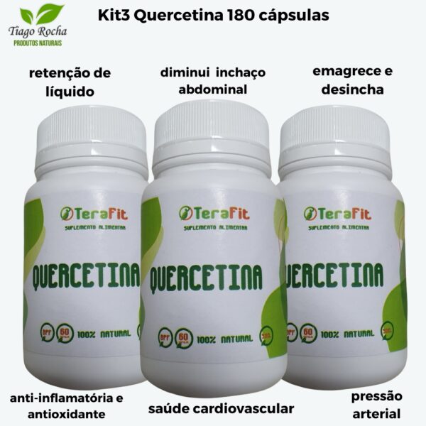 Kit3 Quercetina 180 cápsulas 500mg