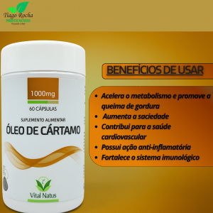 Óleo de Cártamo 60 caps 1000mg