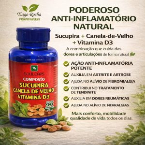Anti Inflamatório Sucupira D3 Canela de Velho 90 cápsulas