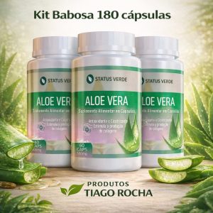 Kit3 Aloe Vera 180 cápsulas Babosa