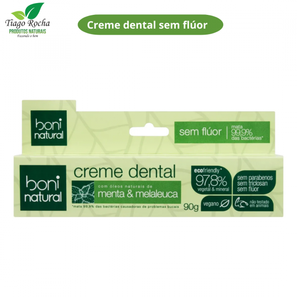 Creme Dental sem flúor melaleuca menta 90 G